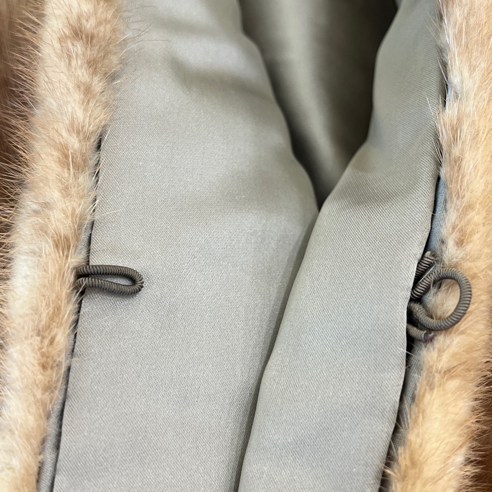 Vintage 1960s EMBA Autumn Haze Mink Fur Stole Capelet Natural Brown Wrap - Picture 9 of 14